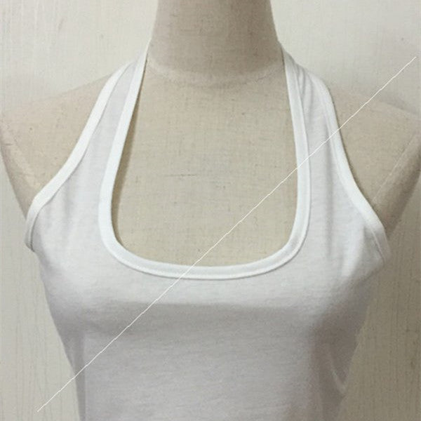 Summer Woman Halter Tops Crop Top White  Vest Small Suspenders