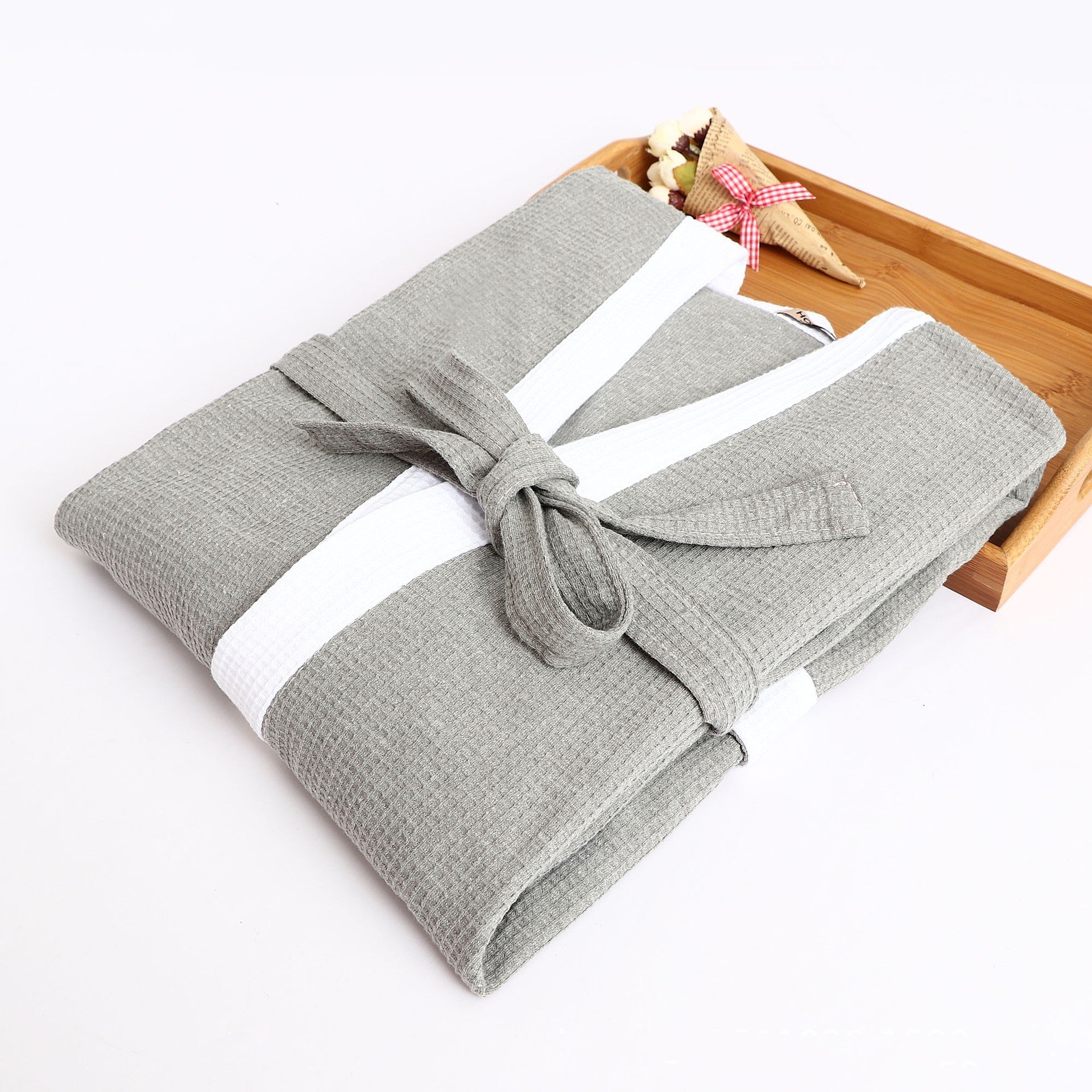 Men's Cotton Waffle Robe Bathrobe Towel