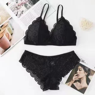 Lace Bra And French Lingerie Set