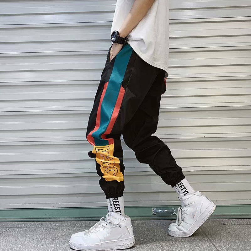 summer men's sports pants Korean version of the trend loose casual Harlan sweatpants men's beam feet pants men's tide