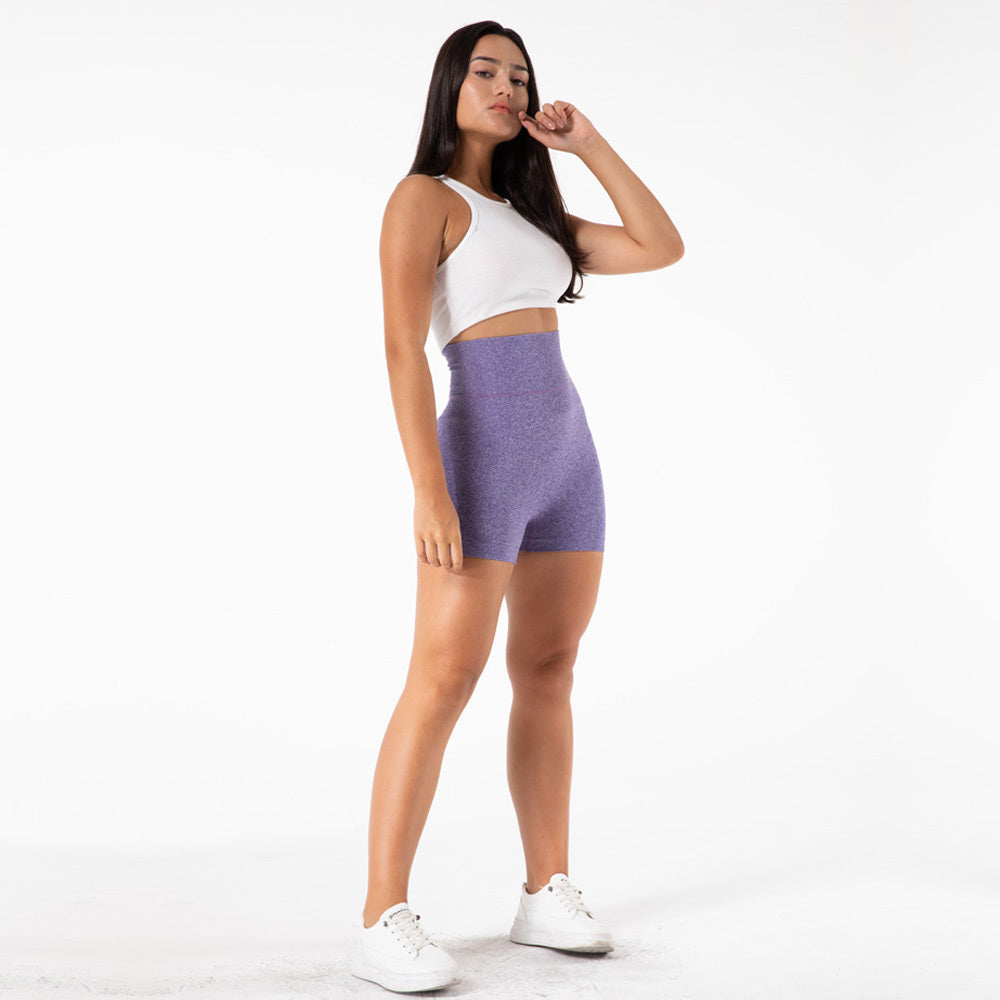 High-Waist Yoga Shorts For Seamless Exercise Hip Lifting And Abdomen Exercise