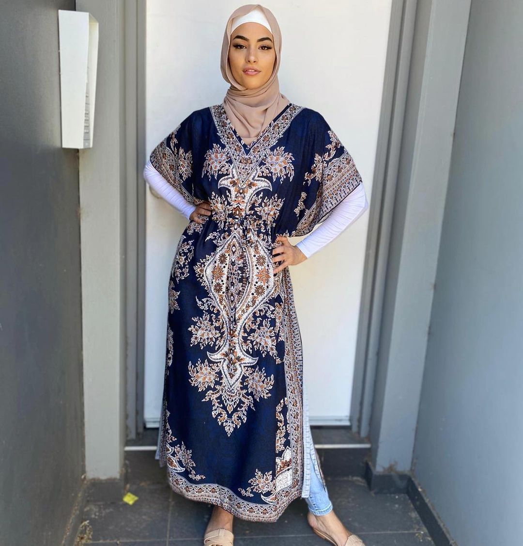 Middle Eastern Arabian Kaftan Loose Plus Size Maxi Dress