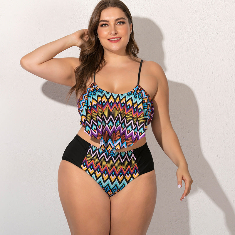 Fat woman plus fat split swimsuit