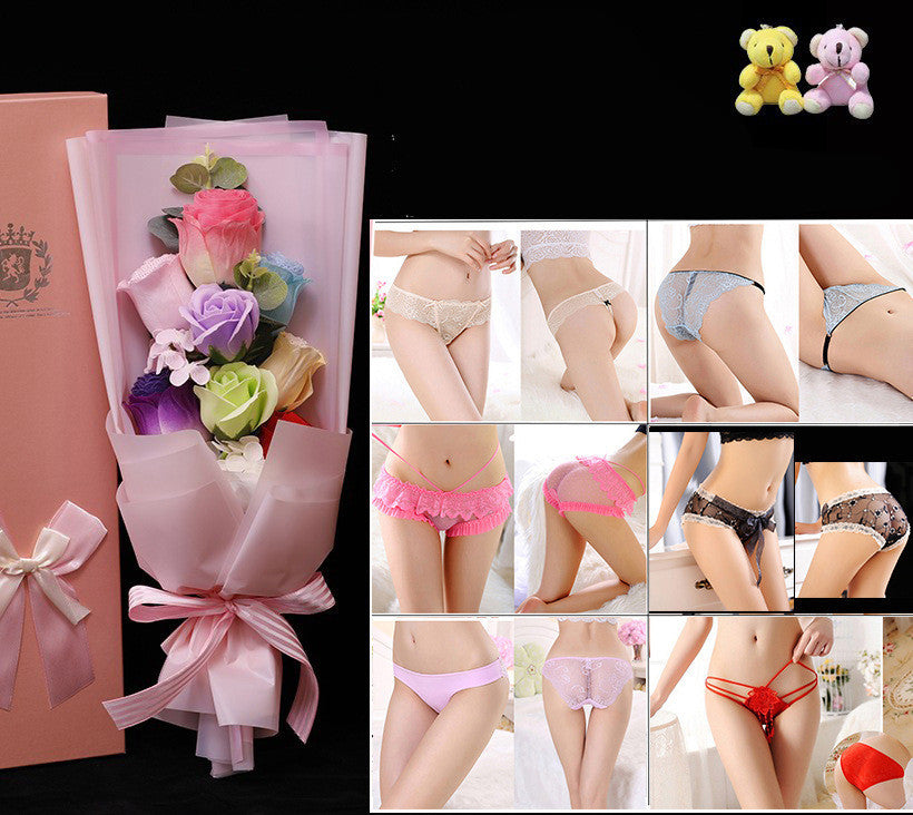 Practical Birthday Gift Rose Panties Bouquet