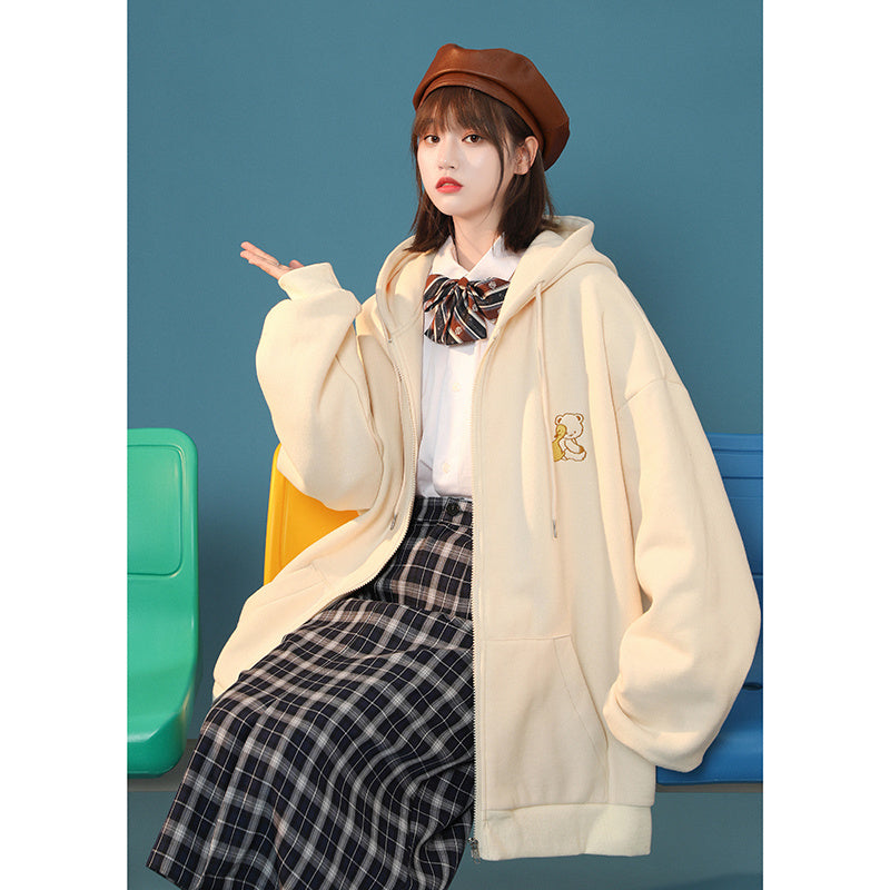 Cubs Sports Jacket Women Spring And Autumn Loose Casual All-match Cardigan Sweater