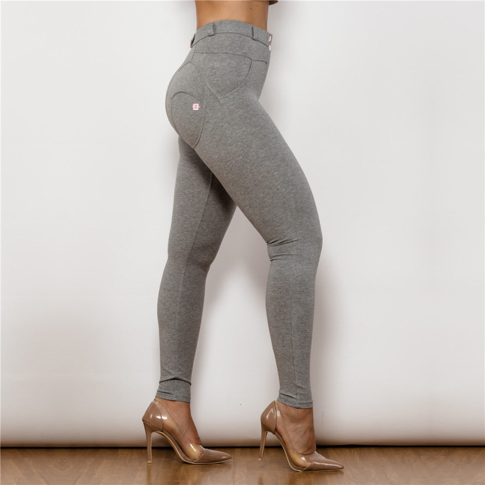 Shascullfites melody cotton bum lifting leggings booty shaping gray push up pants women