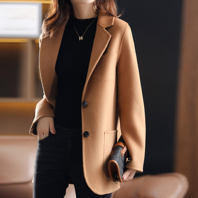 Women's Korean-style Casual Thickening Woolen Coat