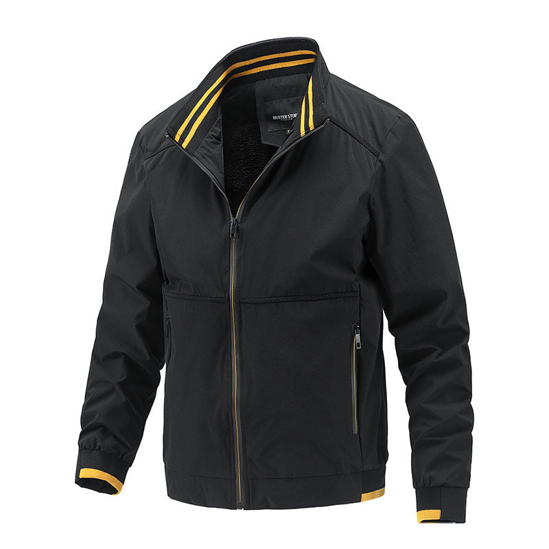 Stand-up Collar Casual Sports Jacket Men Windbreaker