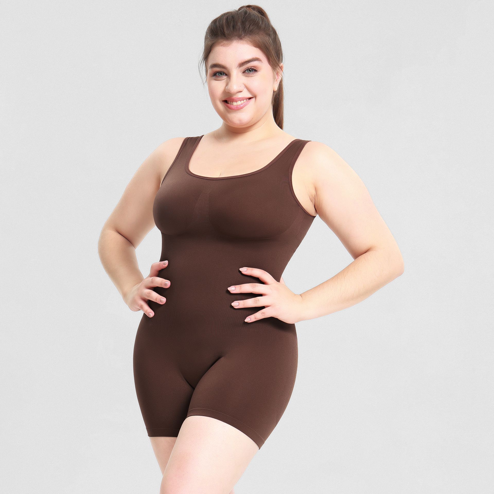 Women's Solid Color Integrated Sports Shapewear