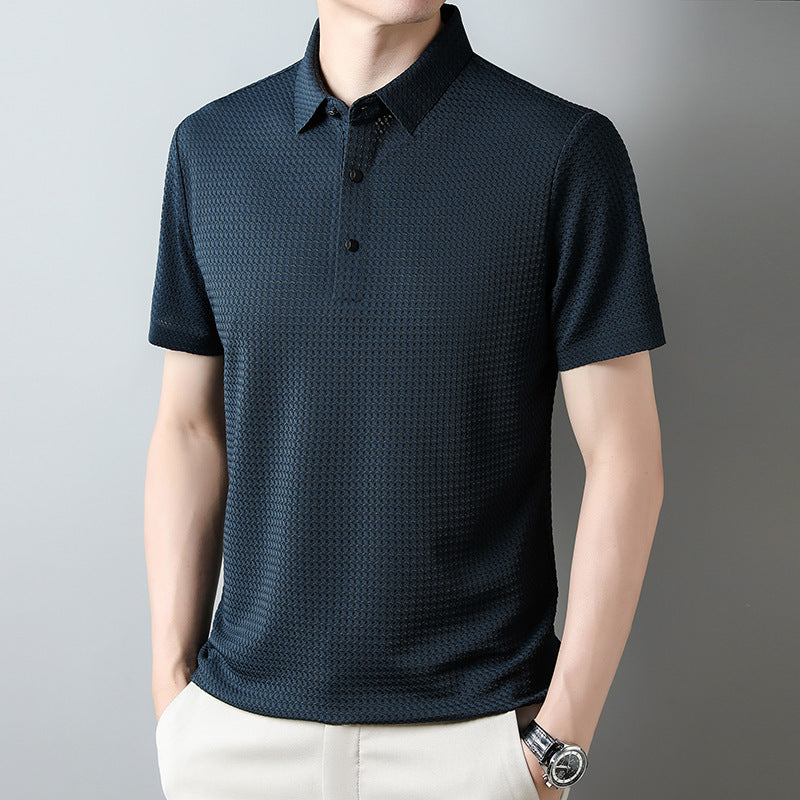 Summer Men's Short-sleeved Youth Casual Polo Collar Polo Shirt