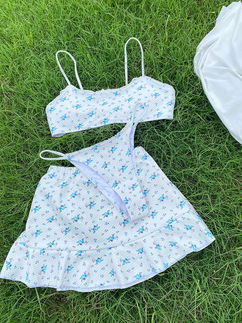 Women Floral Swimsuit  Summer Bikini Set