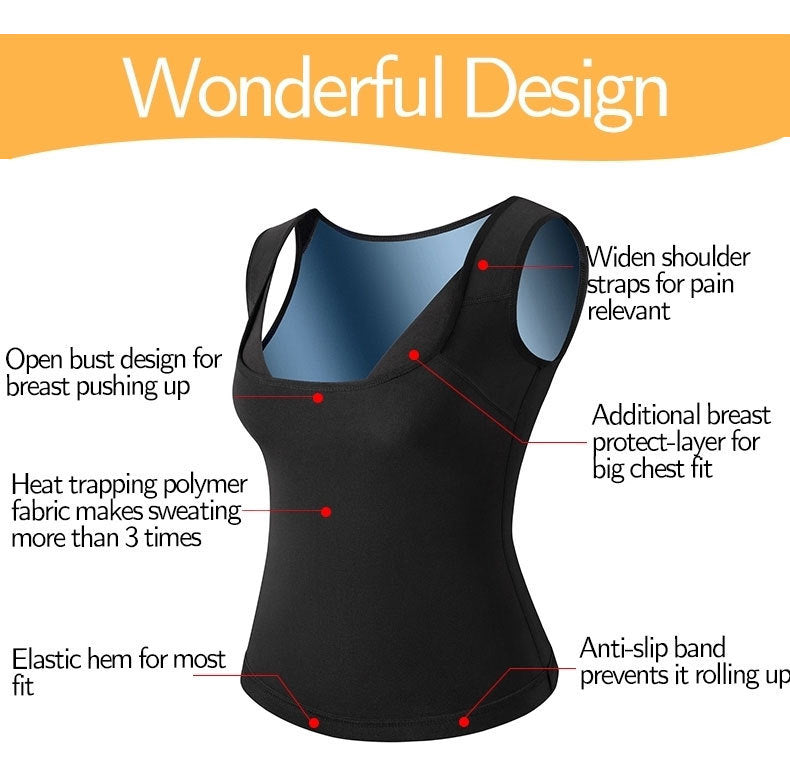 Violently Sweat Belly Contracting Fitness Vest Shapewear