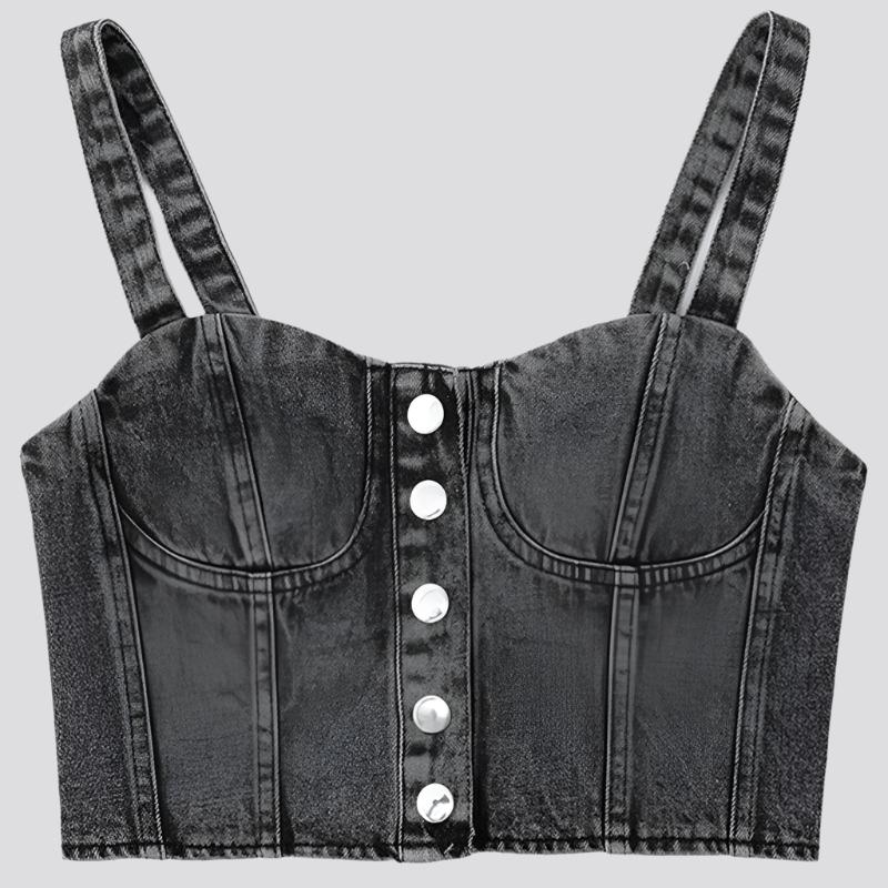 Vest High Waist Cropped Crop Top