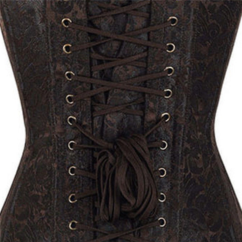 Fashion Retro Steampunk Chain Front And Back Closed Shapewear Vest