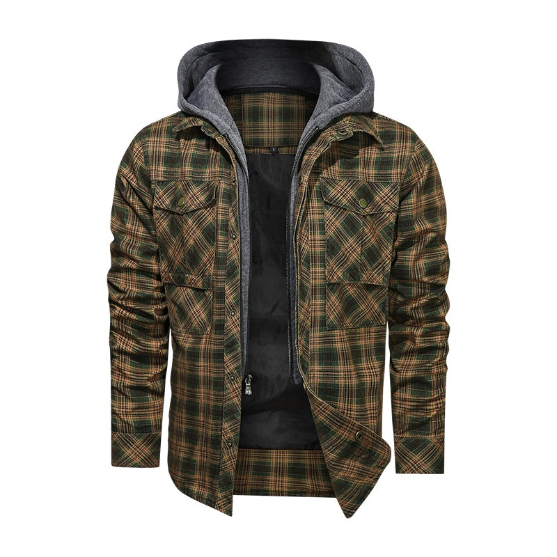 Men Warm Jacket Fleece Thick Autumn Winter Detachable Hoodies Jackets Men Slim Fit Men Clothing