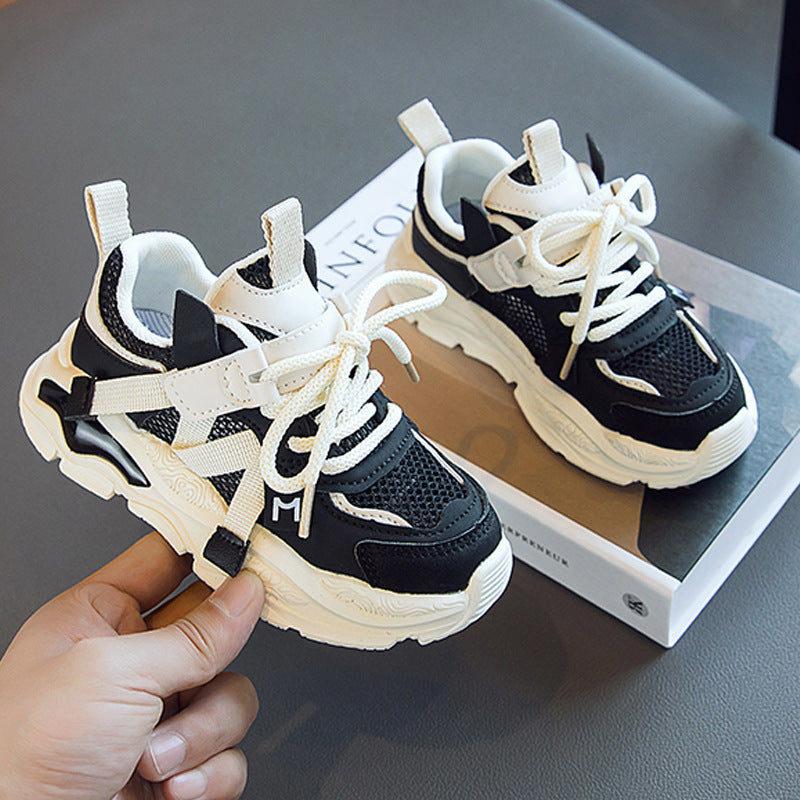 Boys' Fashion Simple Hollow Mesh Sneakers