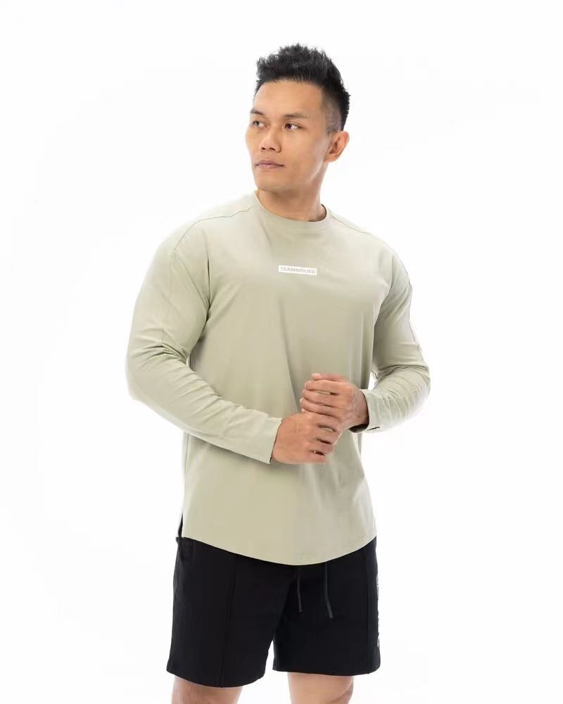 Fashion Sports Fitness Long Sleeve T-shirt Men