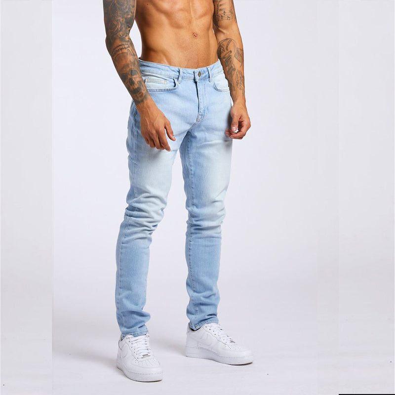 Men's Fashion Casual Slim Fit High Waist Jeans