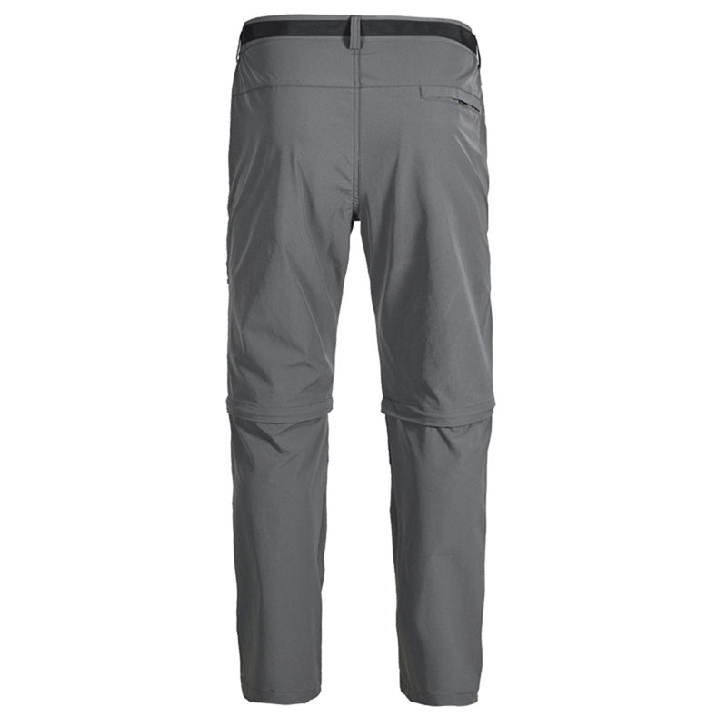 Quick-Drying Men Pants Trouser Legs Detachable Outdoor Hiking Casual Sport Men Pant Without Belt