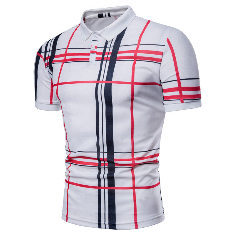 Mens Polo Shirt Summer Fashion Classic Casual Top