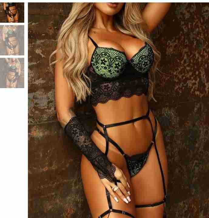 Europe And America Women's Lingerie Three-piece Set