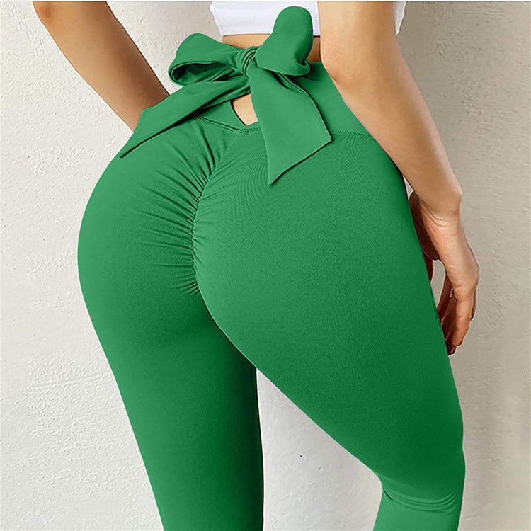 Bow Knot Fitness Sports Training Running Tight Yoga Leggings