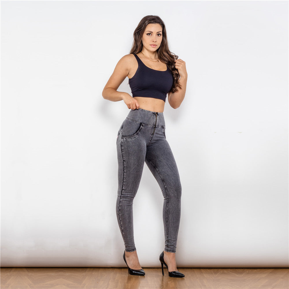 shascullfites melody high waist gray jeggings push up shaping jeans butt lifting effect  anti cellulite leggings