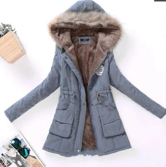 Hooded Winter Jacket Women Fashion Warm Coats Ladies Tops