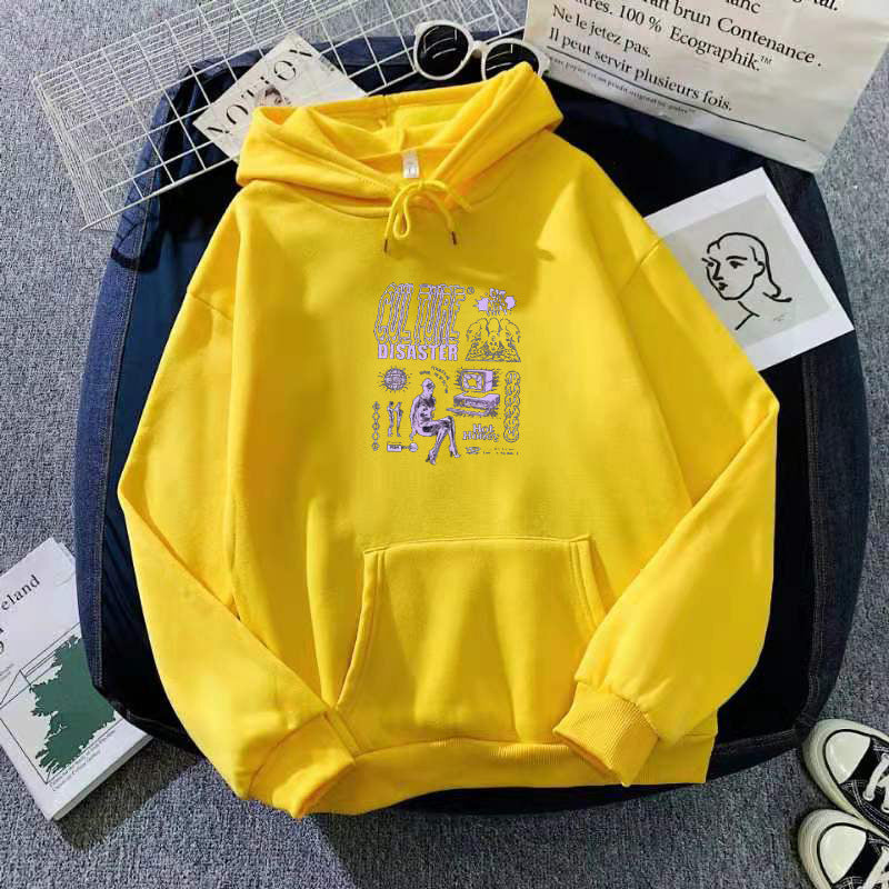 Women's Velvet Thickened Loose Hoodies Sweatshirt