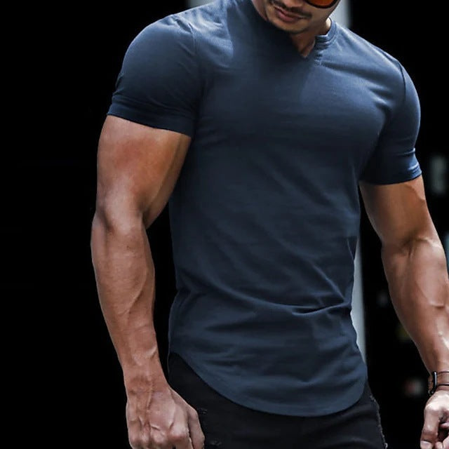 New V-neck Men's Casual T-shirt Top