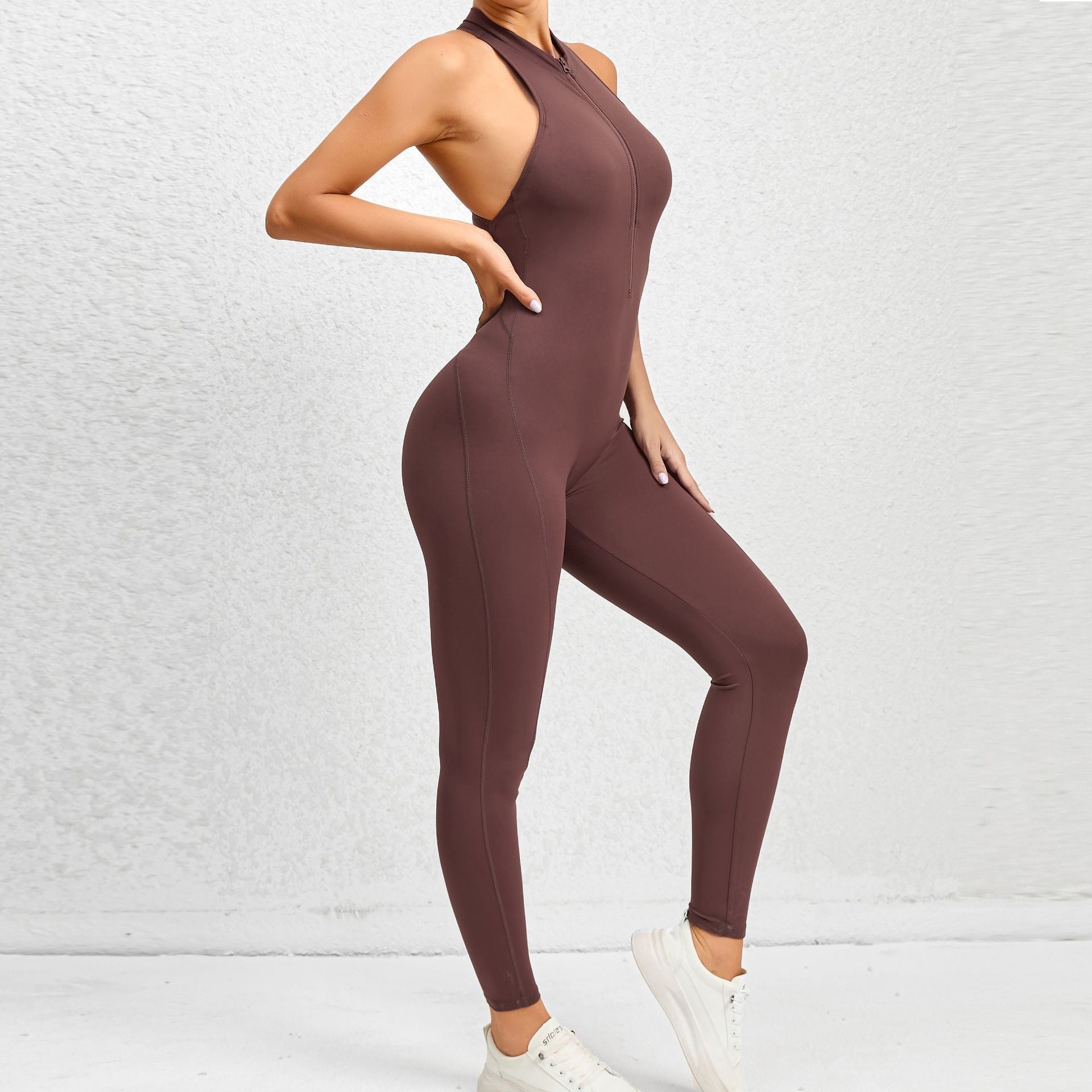 Women's Zipper Aerial Yoga Jumpsuit