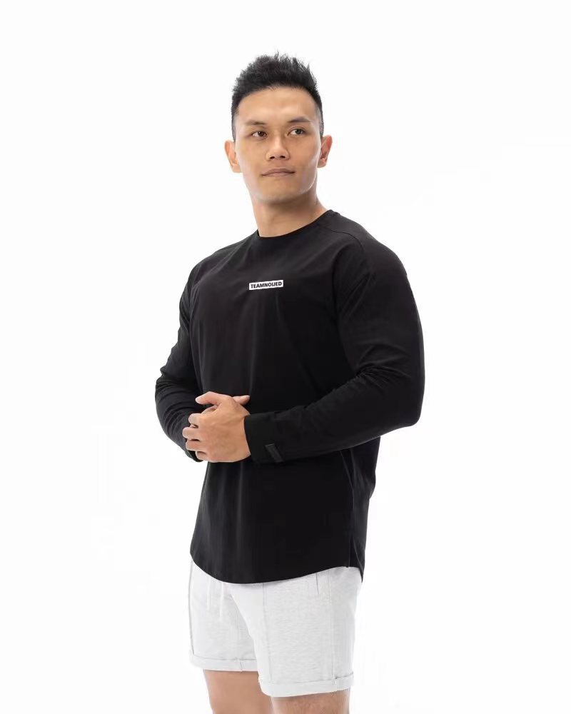 Fashion Sports Fitness Long Sleeve T-shirt Men