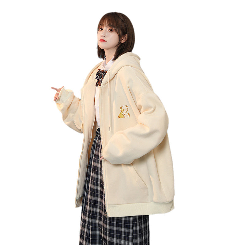 Cubs Sports Jacket Women Spring And Autumn Loose Casual All-match Cardigan Sweater