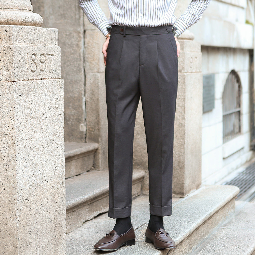 Retro Straight-leg Pants For Men