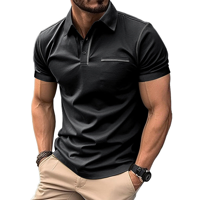 Men's Fashion Casual Pearl Cotton Polo Wear