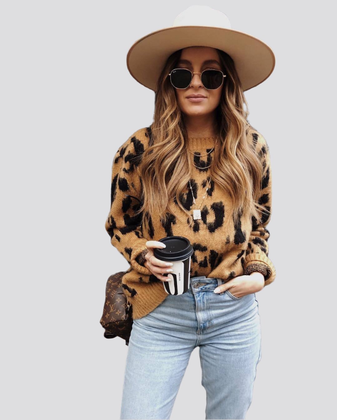 Sweater Sweater Knit Sweater Leopard Print Sweater Women