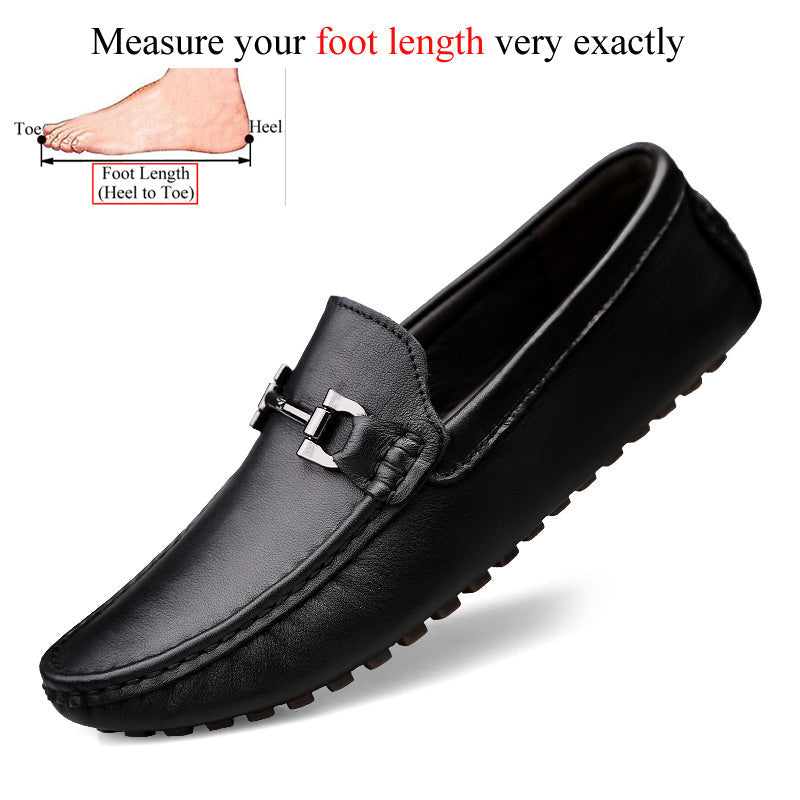 Slip On Genuine Leather Loafers Men Casual Shoes Designer