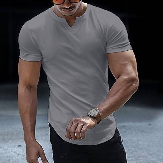 New V-neck Men's Casual T-shirt Top